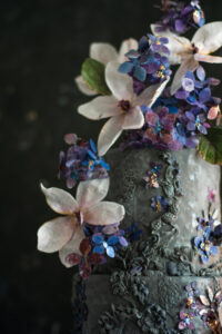 Wafer Paper orchids and hydrangea- Petite Pivoine Cakes