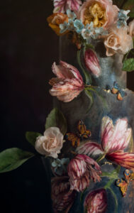 Wafer paper and painted parrot tulips- Petite Pivoine