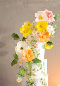 Wafer paper spring garden- Petite Pivoine Cakes