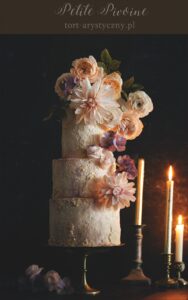 Autumn garden wafer paper wedding cake- Petite Pivoine Cakes