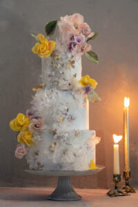 Delicate Beauty Dreamy garden wafer paper wedding cake- Petite Pivoine Cakes