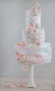 Delicate Beauty wafer paper wedding cake- Petite Pivoine Cakes