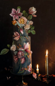 Dutch Masters- Parrot tulips wafer paper wedding cake- Petite Pivoine Cakes