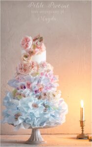 In Wafer Paper Clouds wafer paper wedding cake- Petite Pivoine Cakes