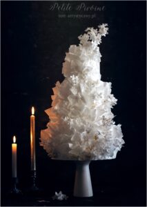 Only Whites wafer paper wedding cake- Petite Pivoine Cakes