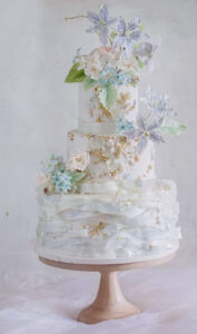 Summer garden wafer paper wedding cake- Petite Pivoine Cakes