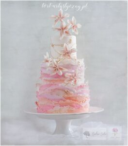 Summer orchids r wedding cake- Petite Pivoine Cakes